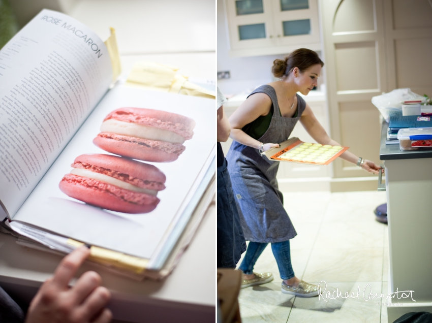 Professional colour photograph of creative inspiration baking shoot at Maison des Macaron at Market Harborough by Rachael Connerton Photography